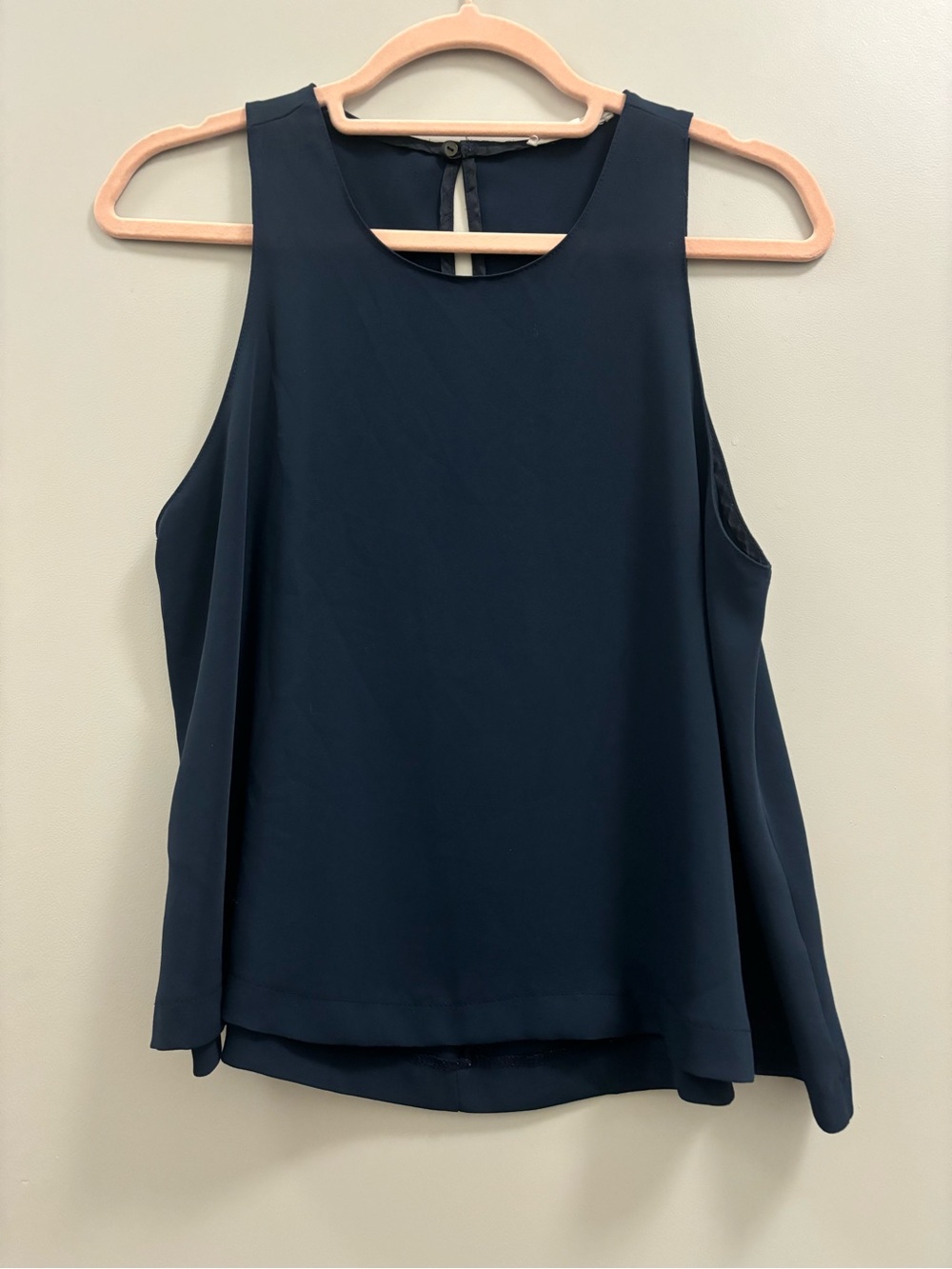 Lush Navy Layered Chiffon Sleeveless Camisole
